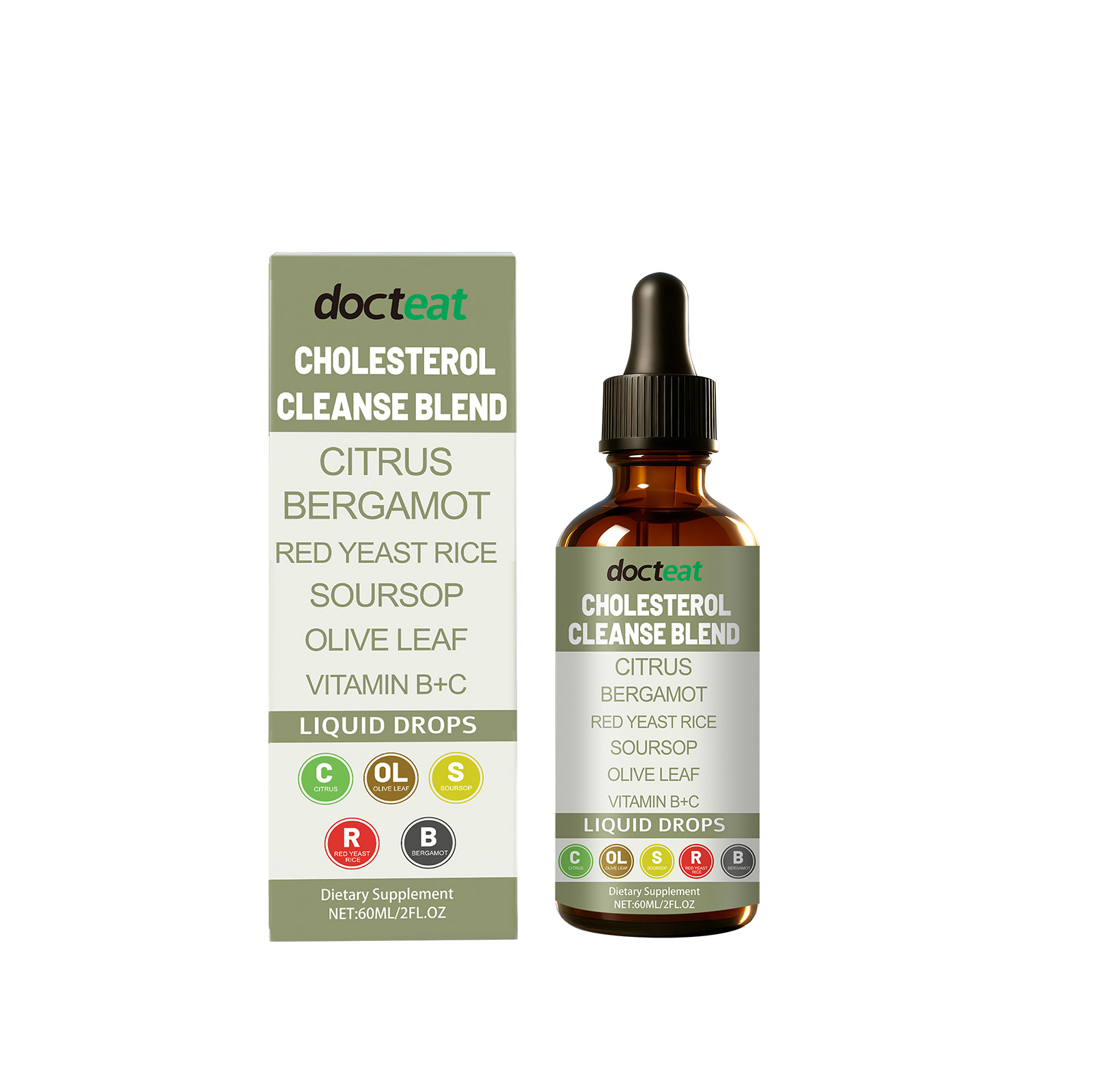 Health Wellness Food - Citrus Bergamot Liquid Drops with Red