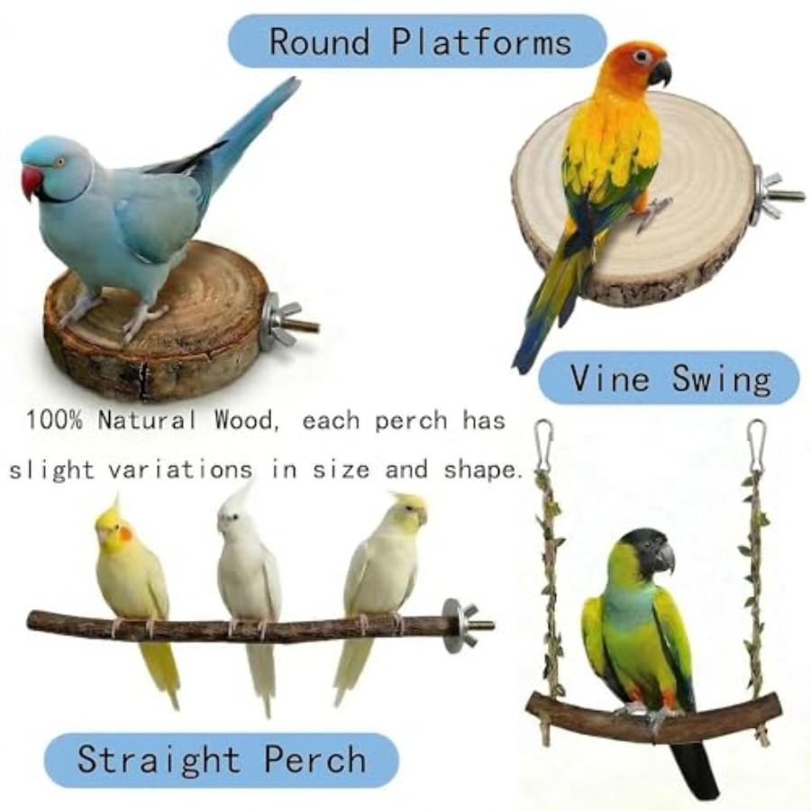 8PCS natural wood bird perches - đánh giá và giá Health & Wellness Programs